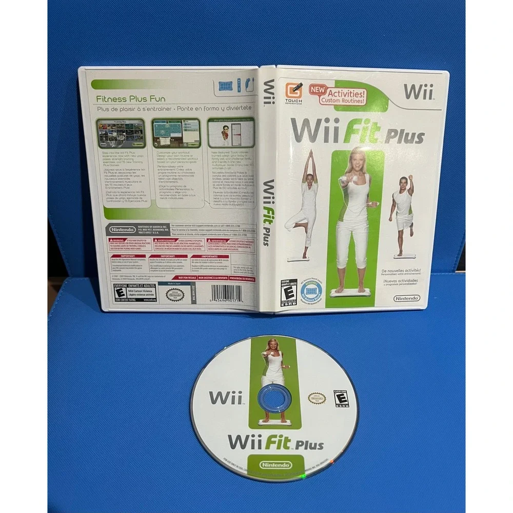 Nintendo Wii Fit Plus Game Disc with Case and Manual RVL-RFPE-USA